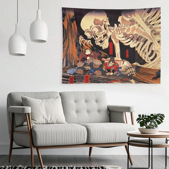 Gashadokuro Skeleton Ghost Tapestry