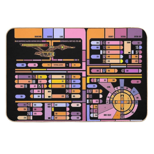 TNG Interface Space Future Control Panel  Dirt-Trapping Bath Mat