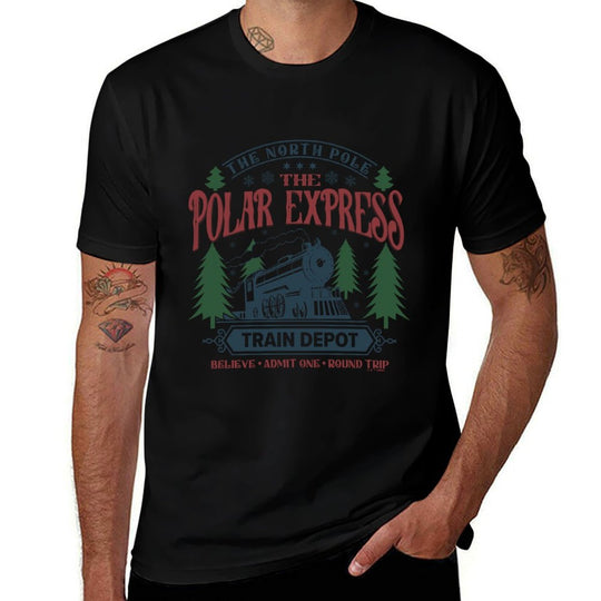 The Polar Express Train Depot  Trendy Pattern T-Shirt