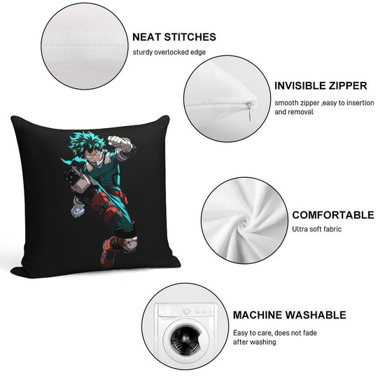 Izuku Midoriya - One For All Soft Warmth Comfort Throw Pillow