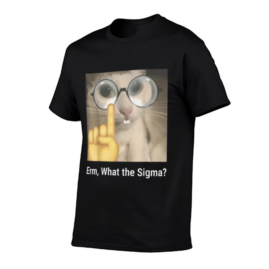 Cat Funny Erm, What The Sigma Cat Meme Funny  Eco-friendly Material T-Shirt