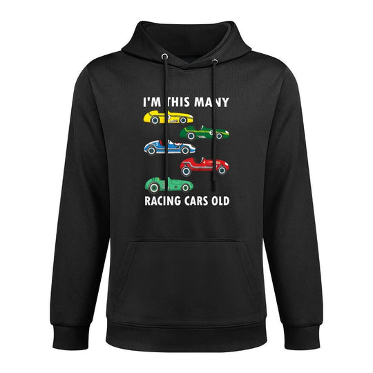 Kids 5 Years Old Boy Race Cars Old 5th Birthday Kids Shape Retention Hoodie