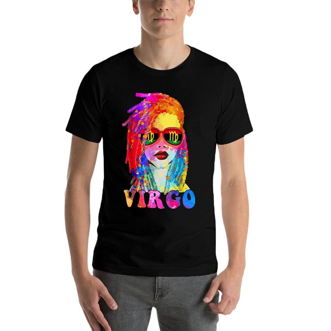 Virgo Locd Woman Black Queen Art Zodiac Birthday  Quick-drying T-Shirt