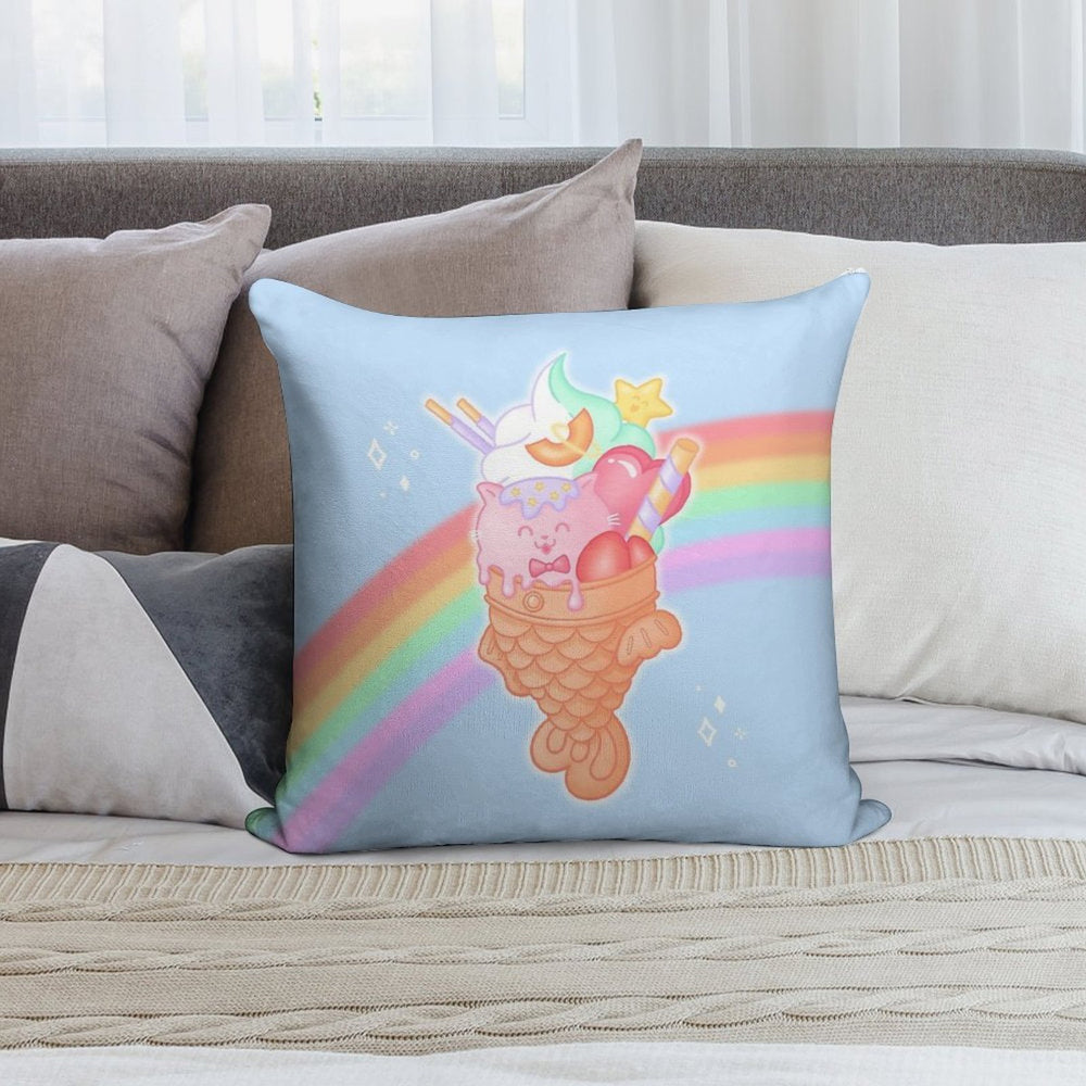 Taiyaki Ice Cream Soft Anti-Pilling Throw Pillow