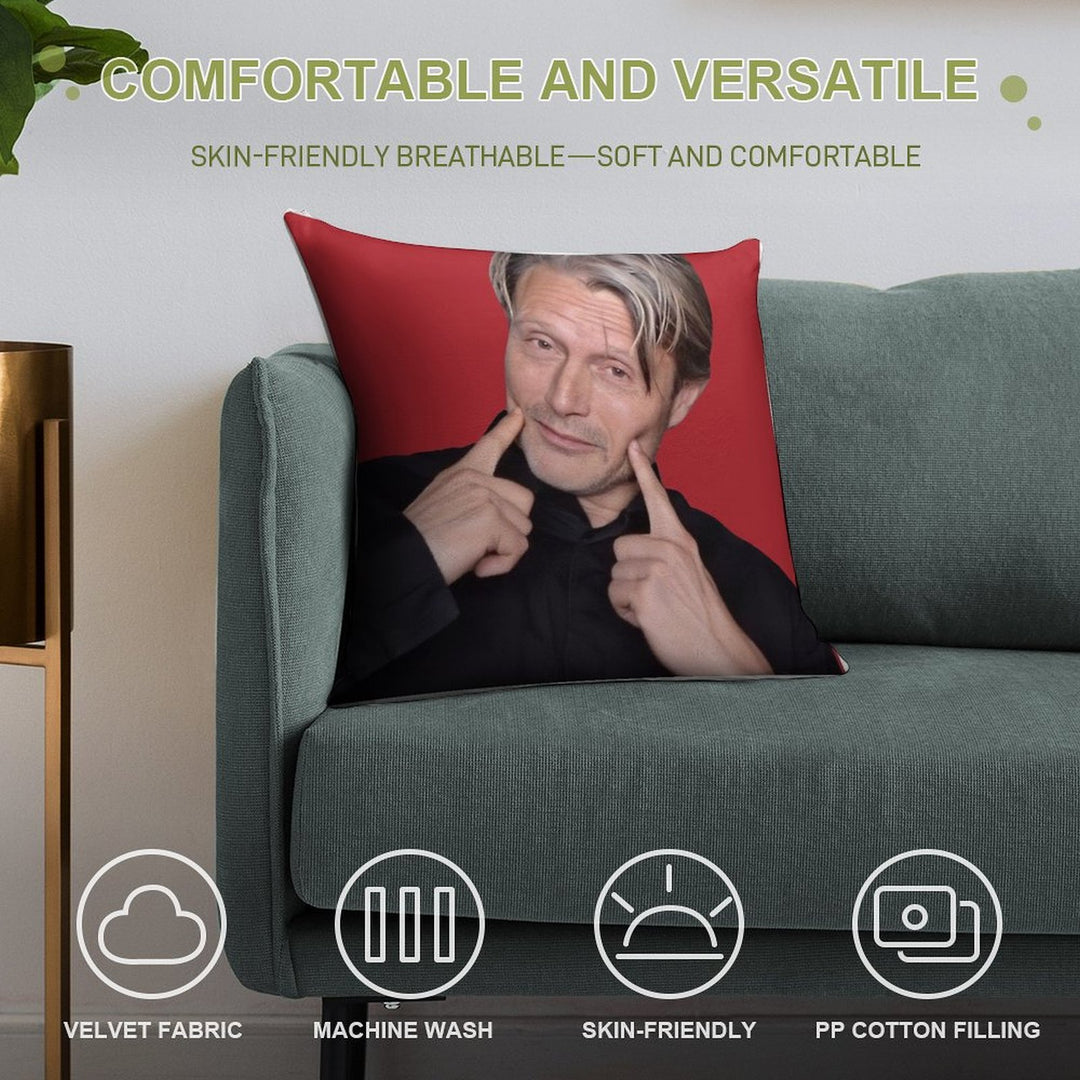 Mads Mikkelsen Soft Style Accent Throw Pillow