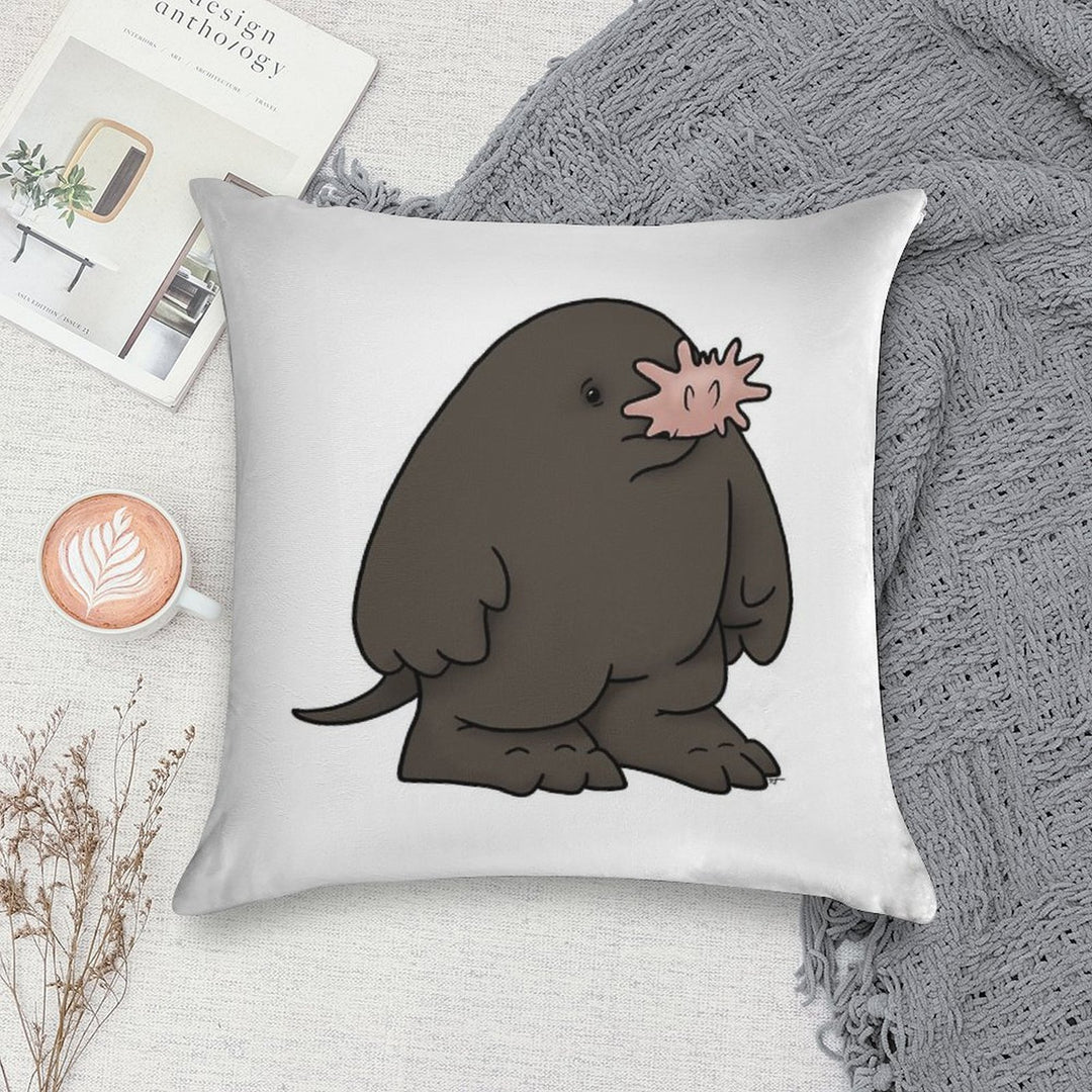 Star Nosed Mole Soft Skin-Friendly Throw Pillow