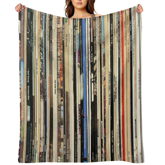Classic Rock Vinyl Records Wrinkle-free Throw Blanket
