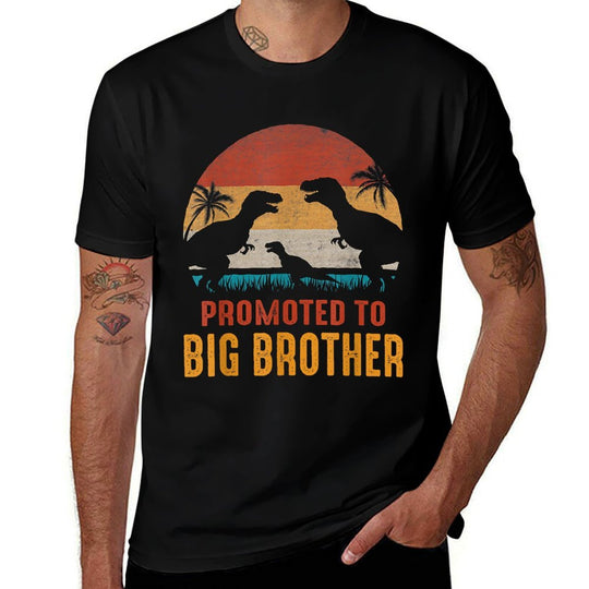 Promoted To Big Brother Dinosaur Family Matching  Eco-friendly Material T-Shirt