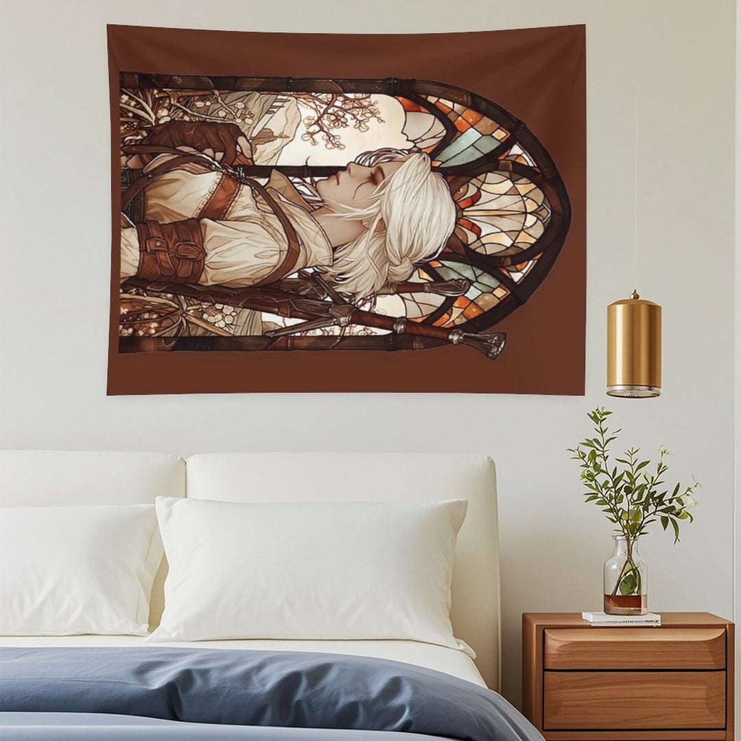 Stained Glass Ciri Tapestry
