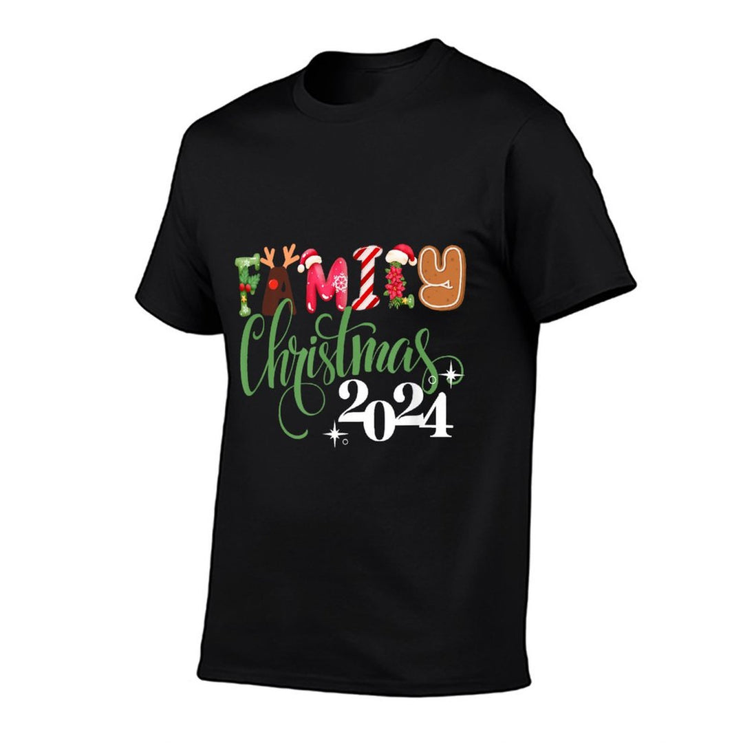 Family Christmas 2024 Xmas Family Matching Christmas  High-quality Stitching T-Shirt