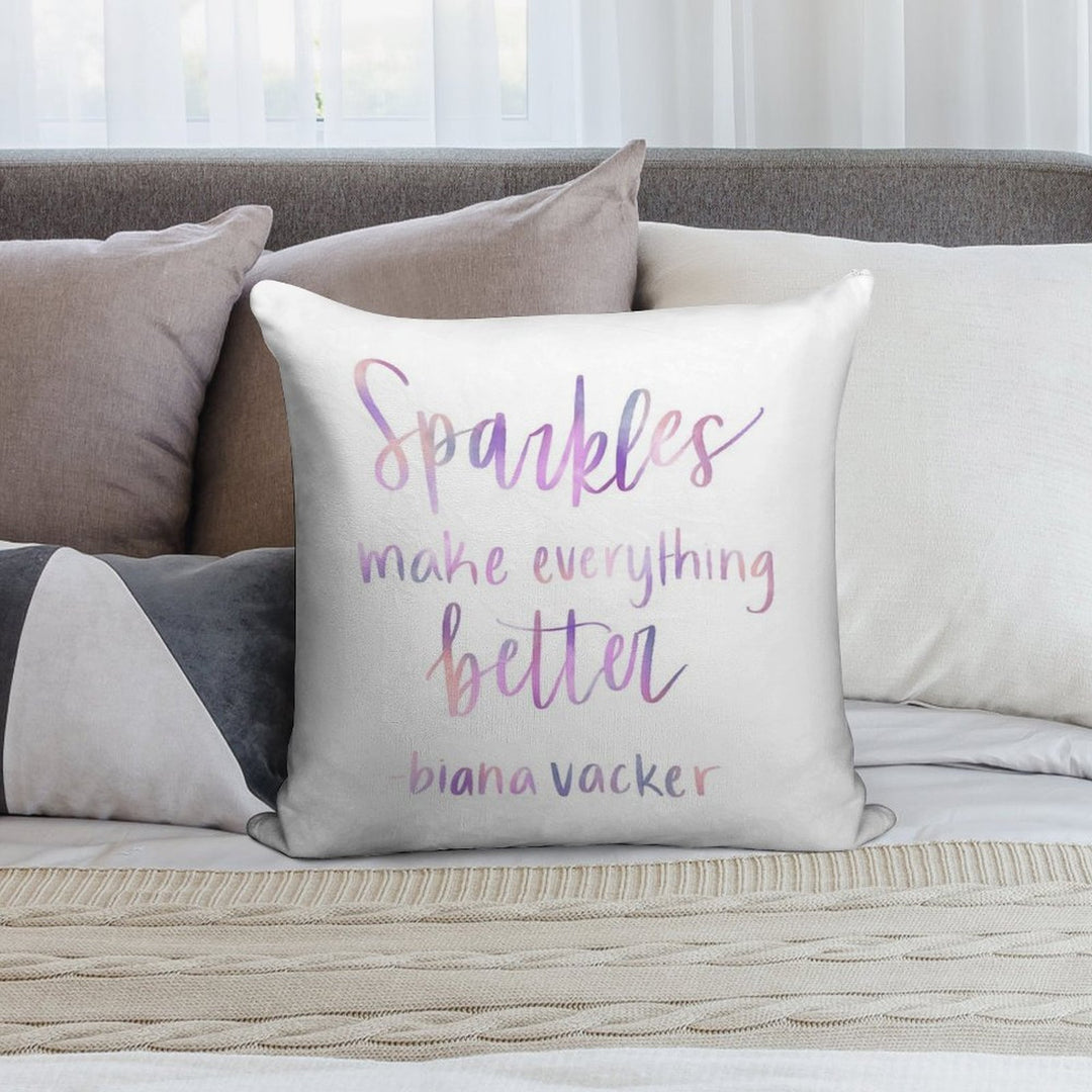 Sparkles Make Everything Better Soft Ultra-Soft Texture Throw Pillow