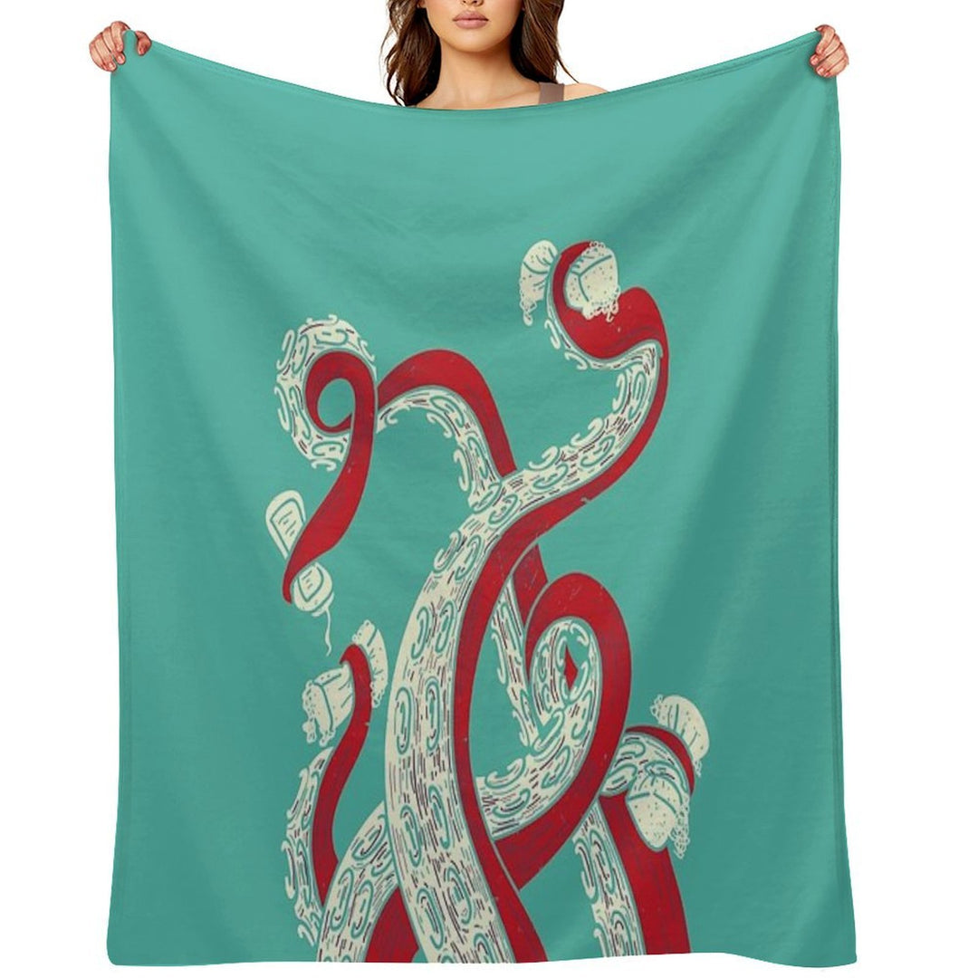 Kraken Wrinkle-free Throw Blanket