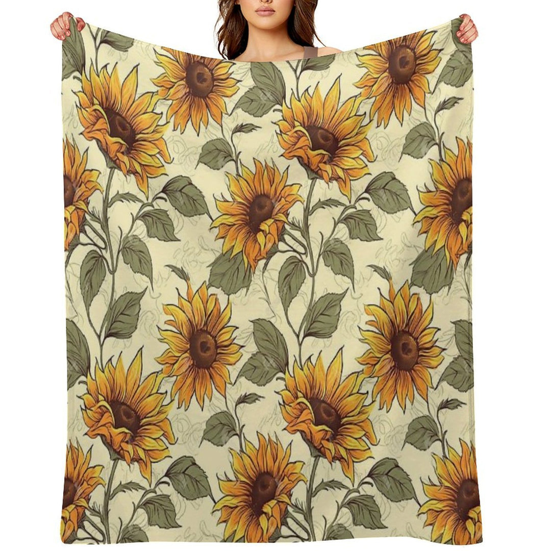Sunflower Tapestry Wrinkle-free Throw Blanket