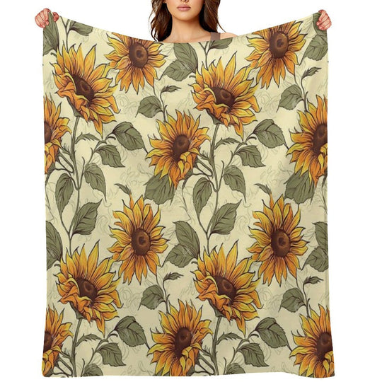 Sunflower Tapestry Wrinkle-free Throw Blanket