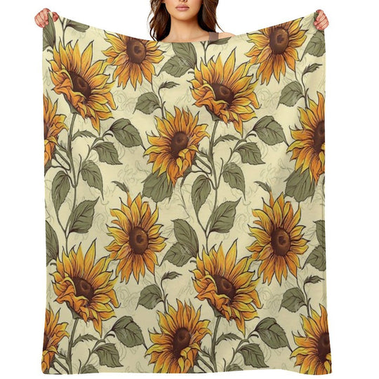 Sunflower Tapestry Wrinkle-free Throw Blanket