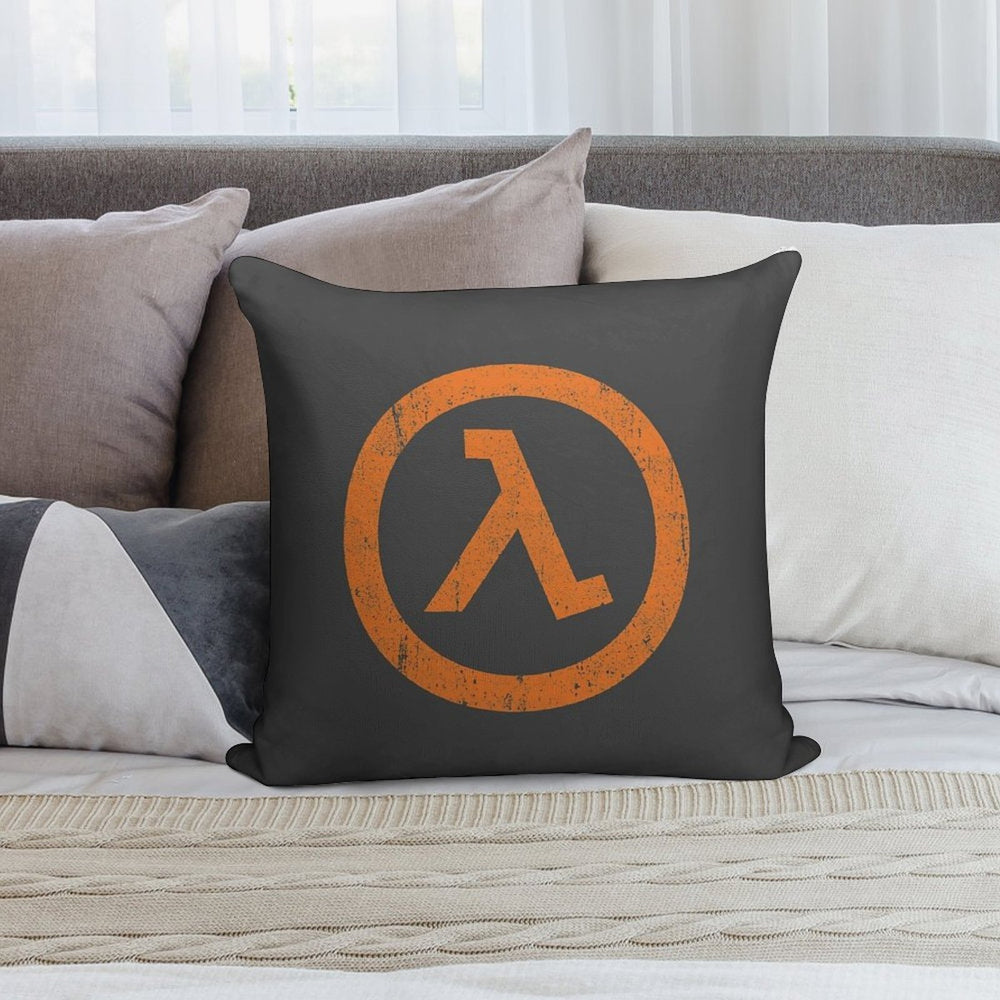Half Life Lambda Symbol Soft Warmth Comfort Throw Pillow