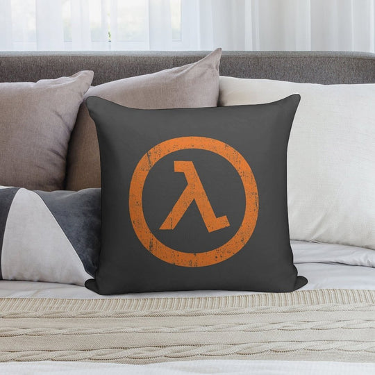 Half Life Lambda Symbol Soft Warmth Comfort Throw Pillow
