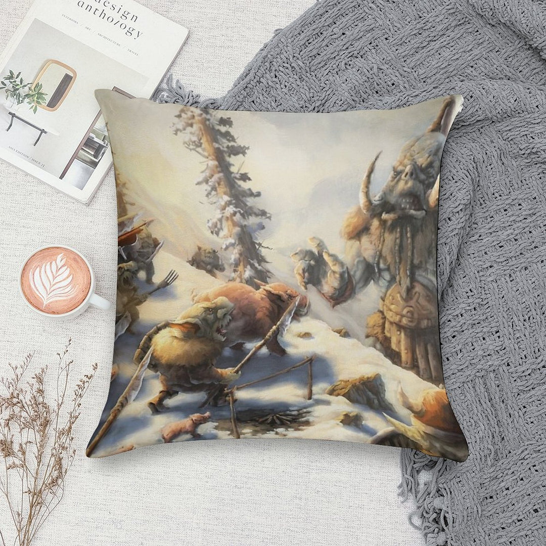Snow Goblins Soft Ultra-Soft Texture Throw Pillow