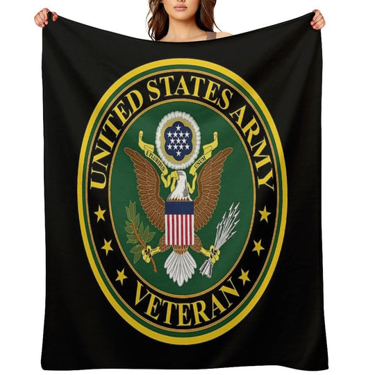 Army - US Army Veteran Machine-washable Throw Blanket