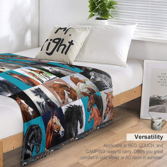 Horse Blanket Gift-ready Throw Blanket