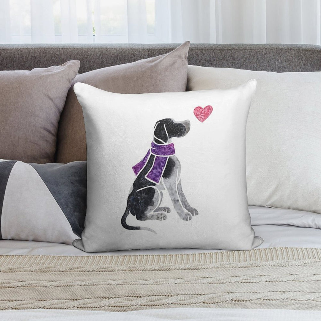 Watercolour Pointer Soft Ultra-Soft Texture Throw Pillow