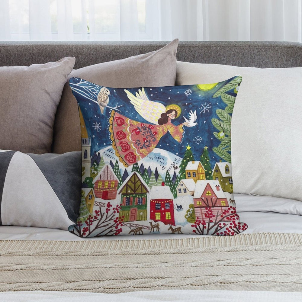 Christmas Angel of Peace Soft Easy Maintenance Throw Pillow