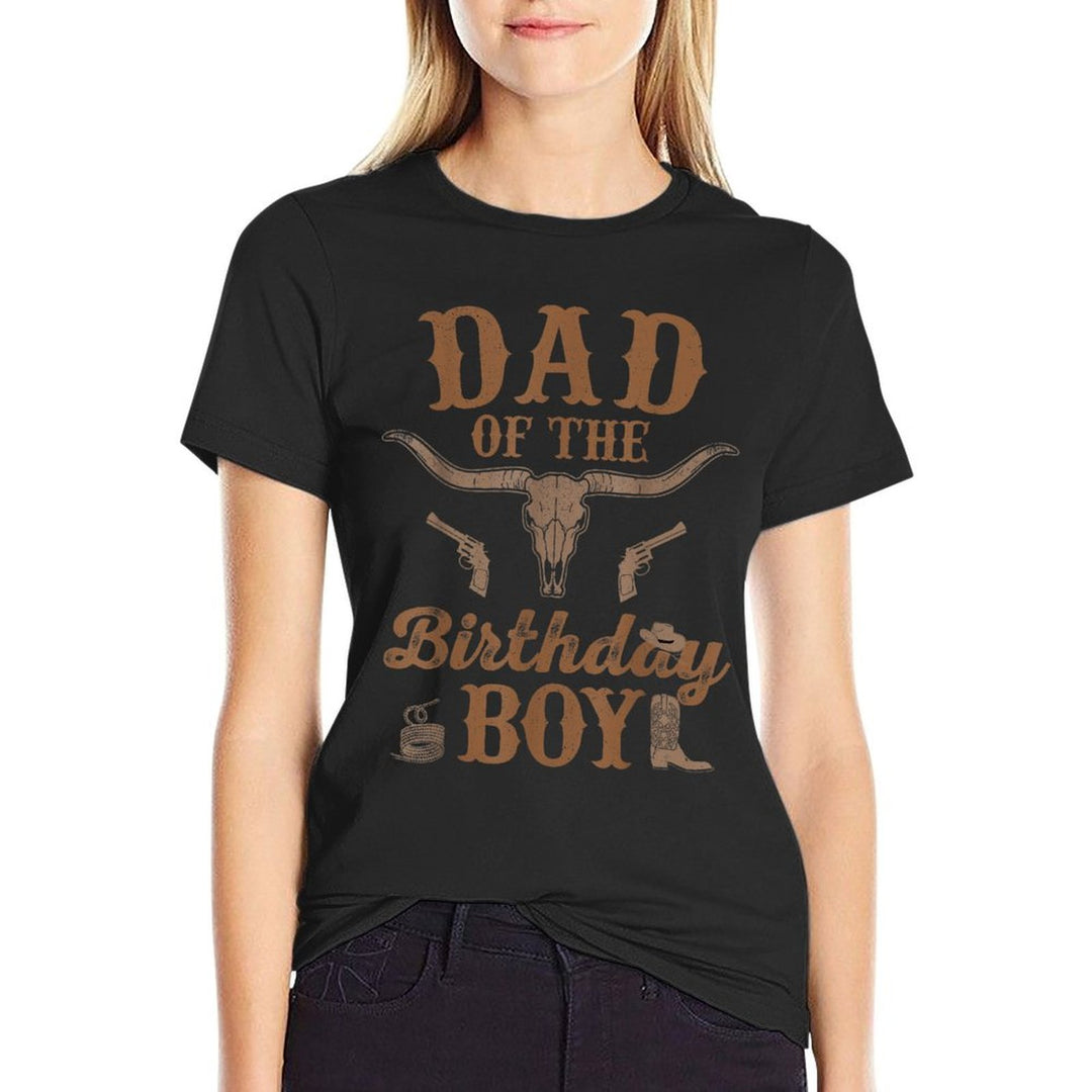 Dad of The Birthday Boy Western Rodeo Cowboy Family Matching  Eco-friendly Material T-Shirt