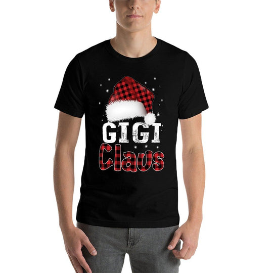 Fun Santa Hat Christmas Costume Family Matching Gigi Claus  Summer-ready Fabric T-Shirt