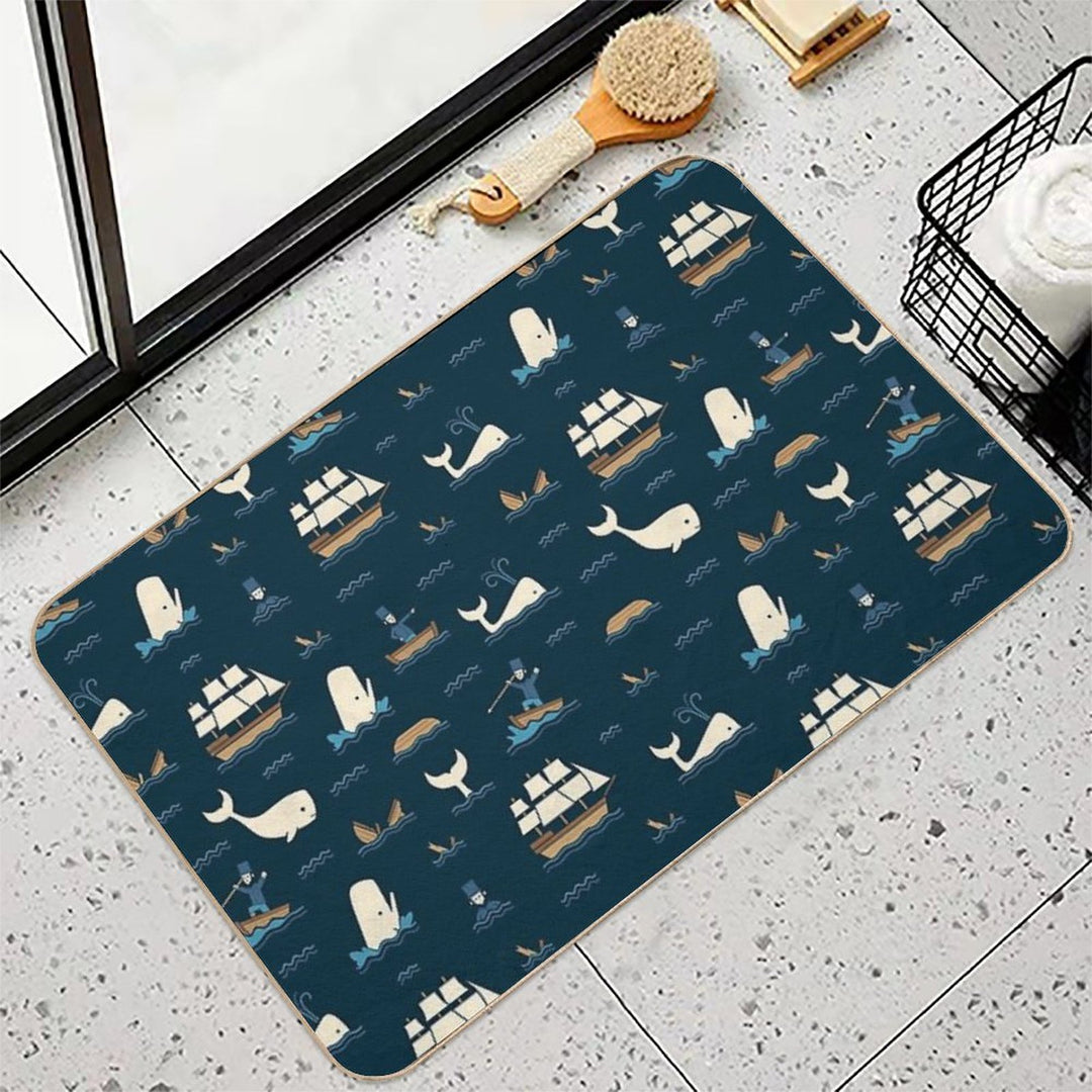 The White Whale  Stain-Proof Bath Mat