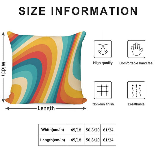 70s Retro Aesthetic Soft Warmth Comfort Throw Pillow