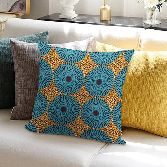 African Fabrics - Wax #3 Soft Warmth Comfort Throw Pillow