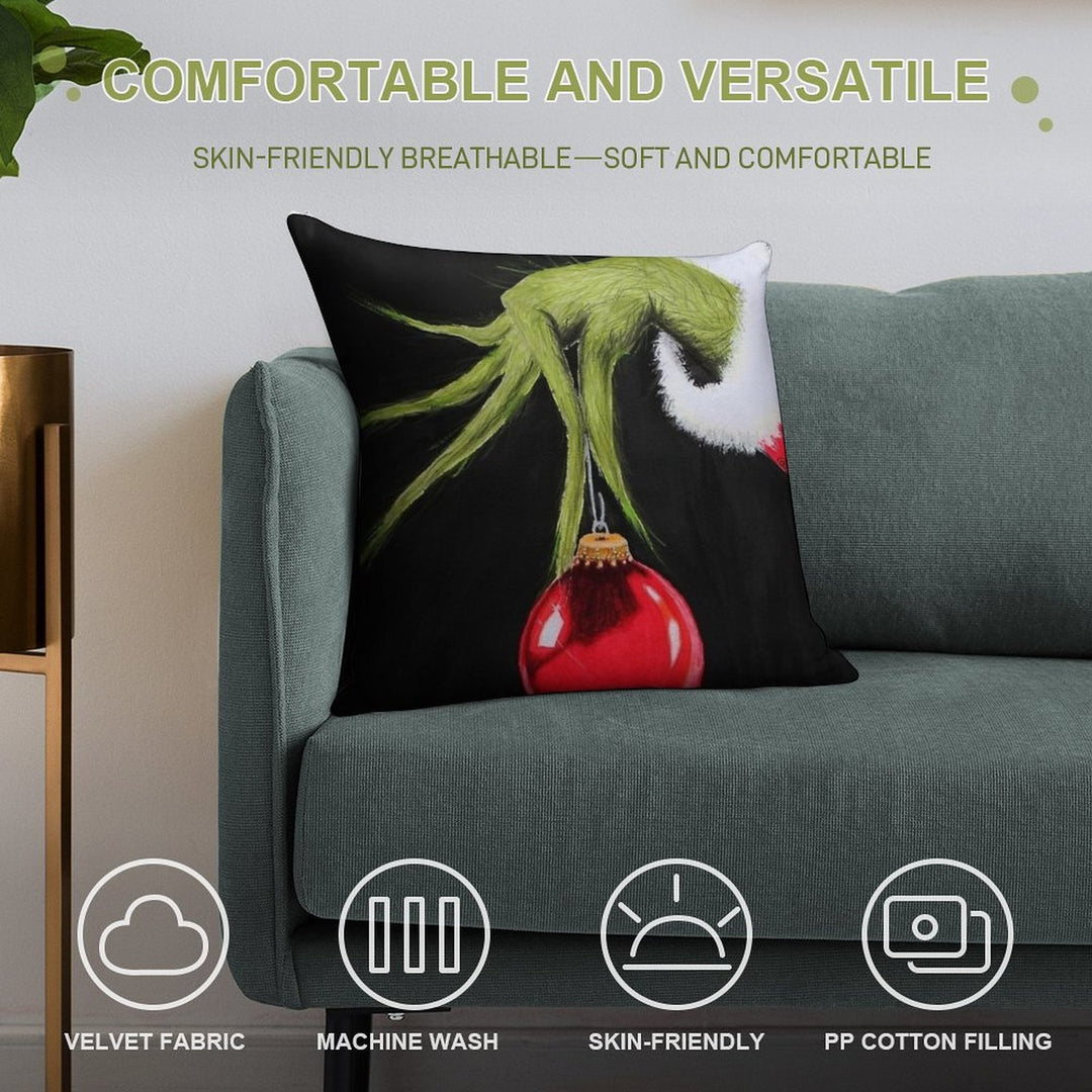 Who Stole Christmas Soft Durable Construction Throw Pillow