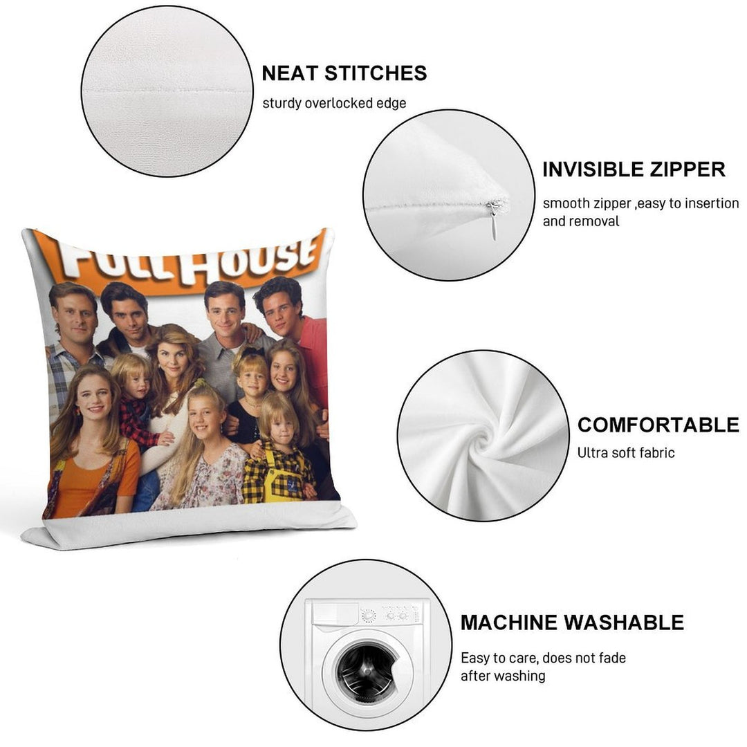 Full House Case Soft Home Decor Throw Pillow