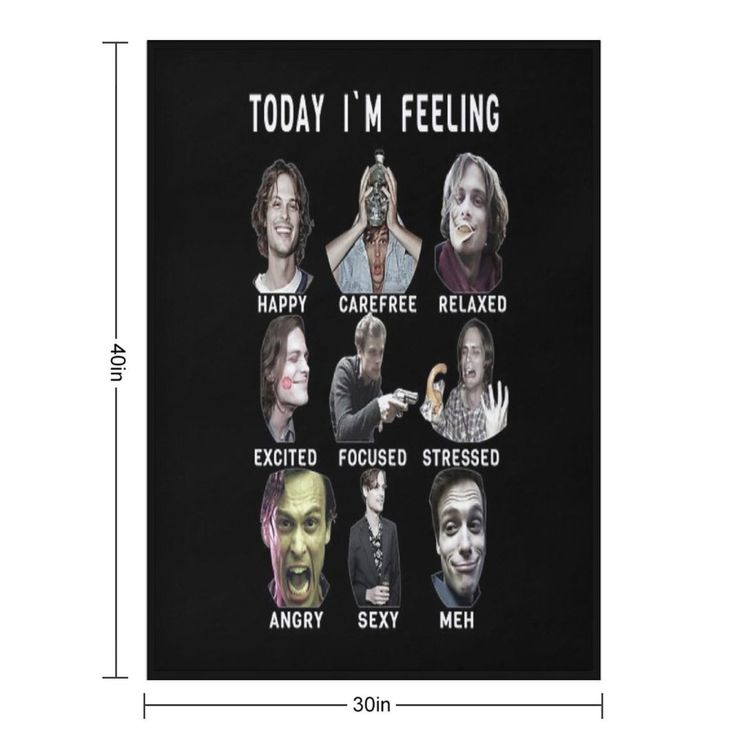Spencer Reid - Matthew Gray Gubler - Funny Feelings Premium Throw Blanket