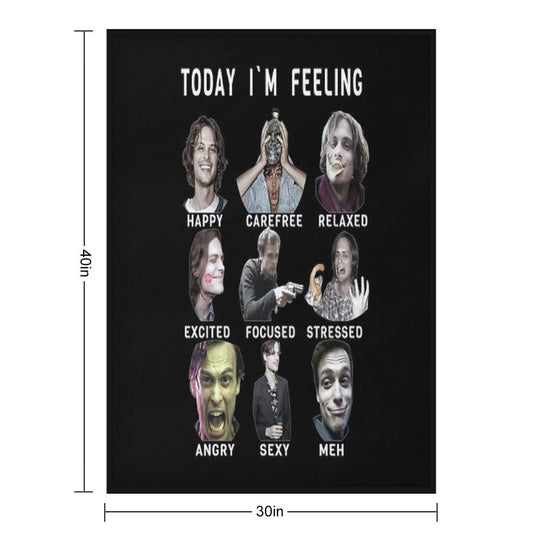 Spencer Reid - Matthew Gray Gubler - Funny Feelings Premium Throw Blanket