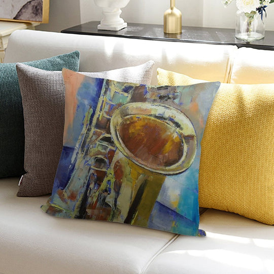 Saxophone Soft Anti-Pilling Throw Pillow