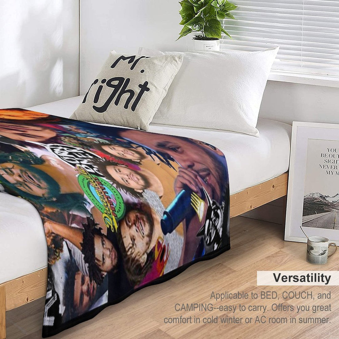J Cole Collage Easy Care Throw Blanket