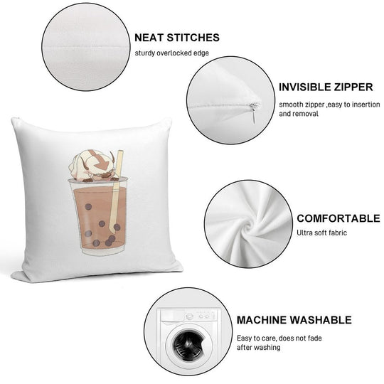 Appa Boba Milk Tea Soft Home Decor Throw Pillow