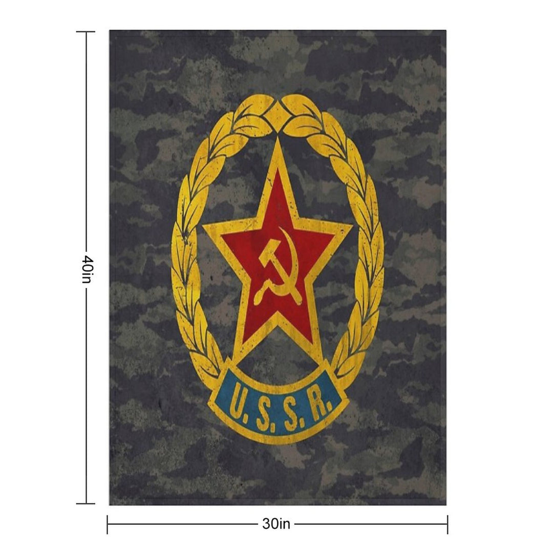 Soviet Union Classic Emblem All-season Throw Blanket