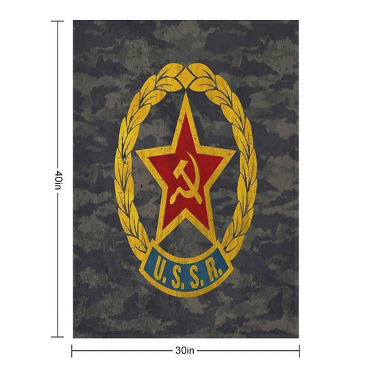 Soviet Union Classic Emblem All-season Throw Blanket