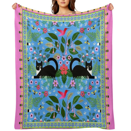 Katie And The Hummingbird Durable Throw Blanket