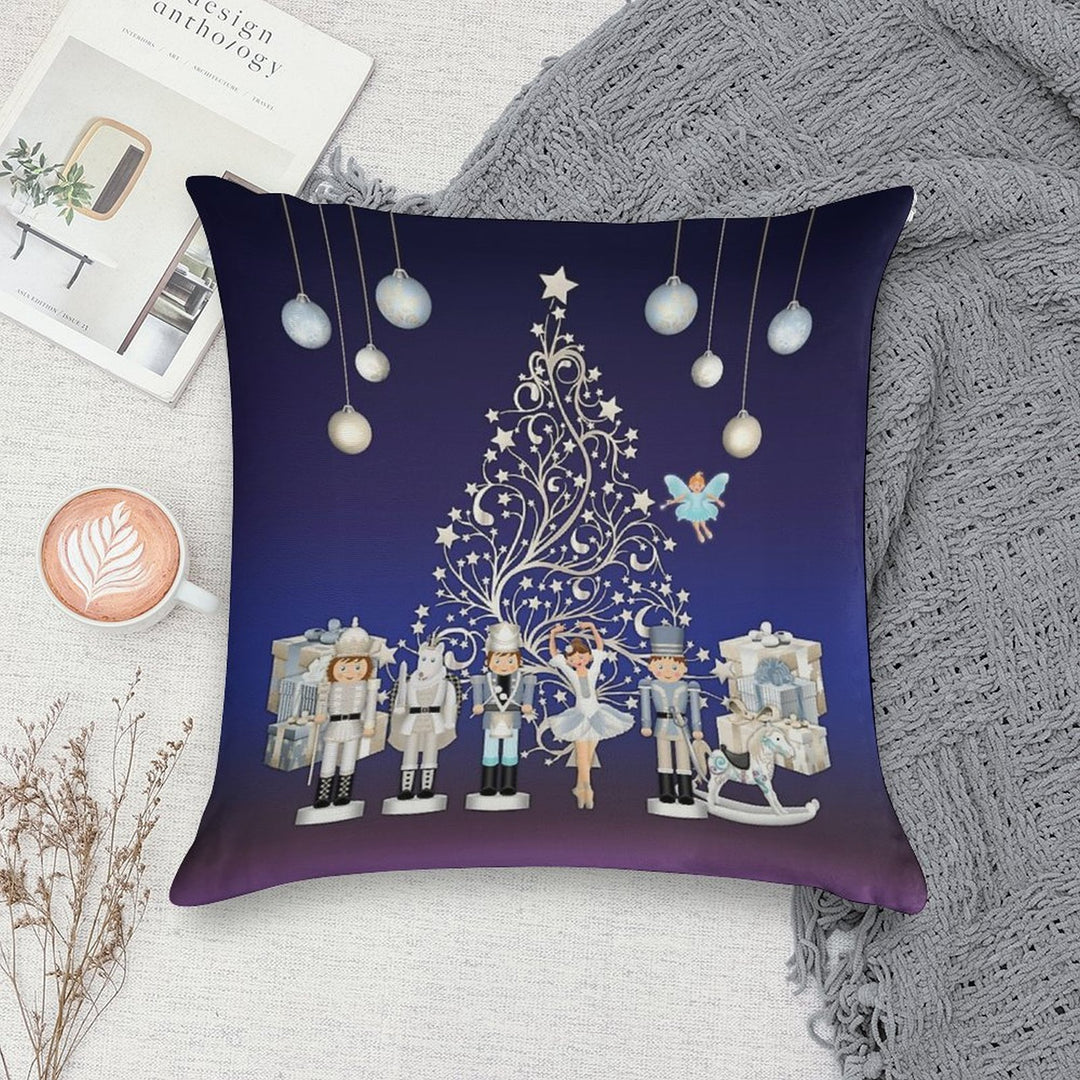 Nutcracker Christmas Special - The Nutcracker Ballet Scene - Nutcracker Story on Christmas Eve Soft Luxury Feel Throw Pillow