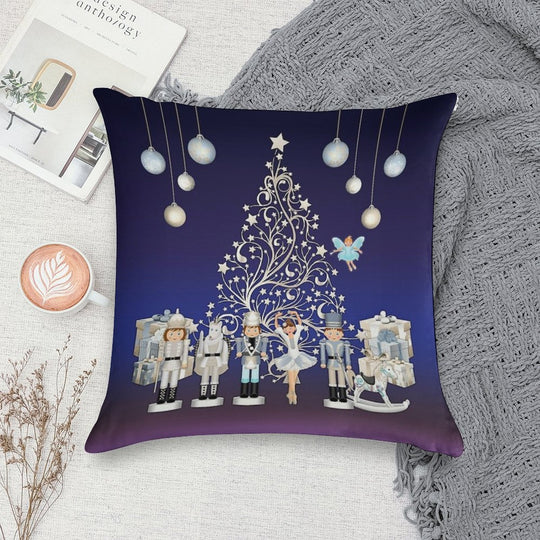 Nutcracker Christmas Special - The Nutcracker Ballet Scene - Nutcracker Story on Christmas Eve Soft Luxury Feel Throw Pillow