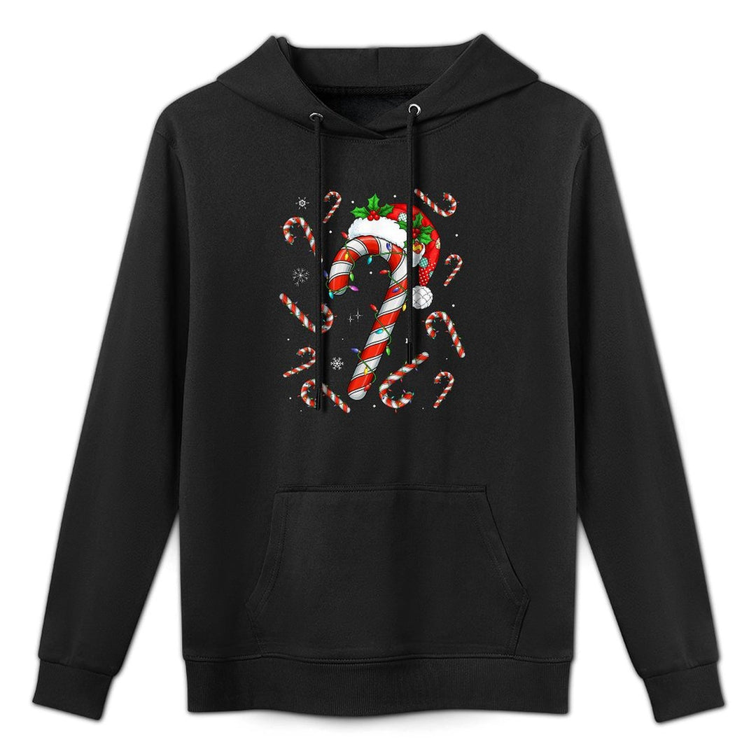 Christmas Candy Cane Santa Xmas Kids Toddler Youth Women Men Adjustable Hood Hoodie