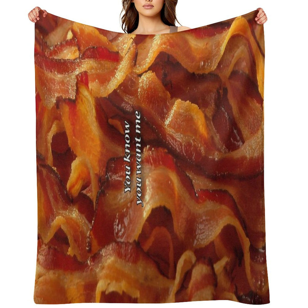 Bacon Shrink-resistant Throw Blanket