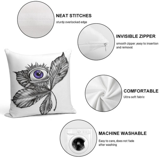 Mystic Chestnut Eye – Enchanted Forest Magic Soft Skin-Friendly Throw Pillow
