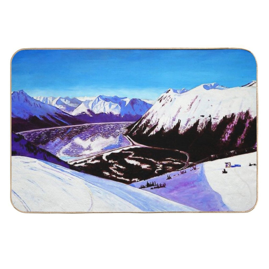 Alyeska Blue Bird Day  High-Traffic Bath Mat