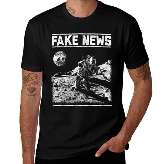 Moon Landing Hoax Apollo 11 1969 Conspiracy Fake  Relaxed-fit T-Shirt