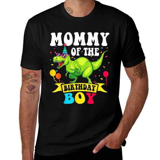 Mommy of The Birthday Boy T-Rex RAWR Dinosaur Birthday Boy  Stretchy T-Shirt
