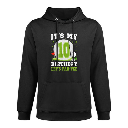 Lets Par-Tee Its My 10th Birthday Golf Lover 10 Year Old Customizable Surface Hoodie